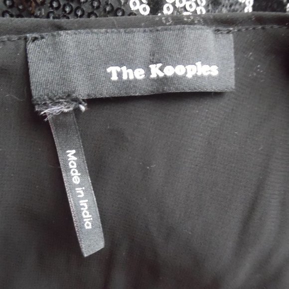 The‎ Kooples Sequin Sleeveless Cocktail Velvet Floral Black Shift Elegant Dress - Picture 11 of 13